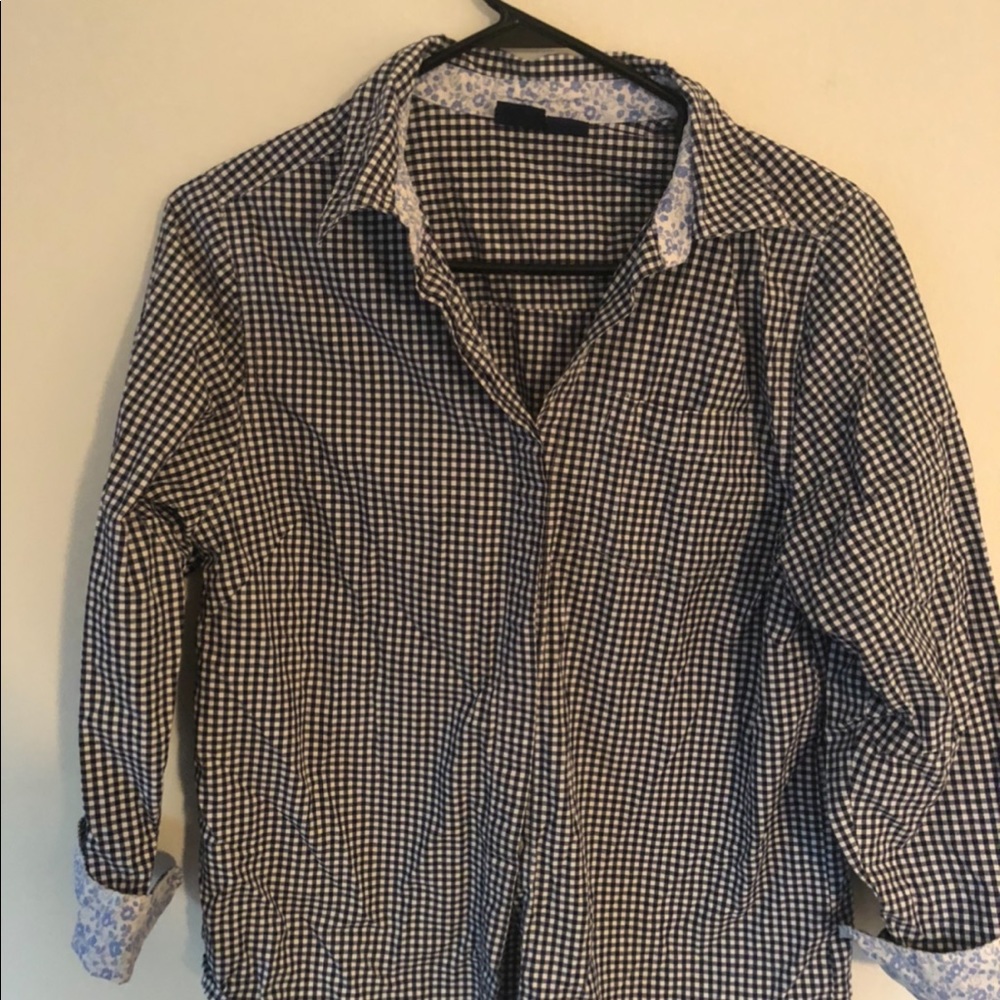 Navy Button Up - Picture 2 of 2